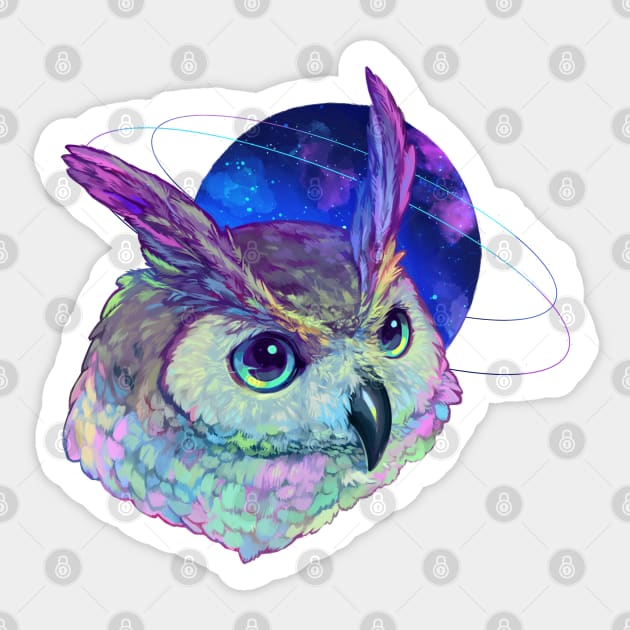 Space Owl Sticker by You Miichi